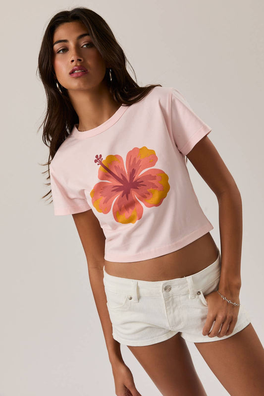 Hibiscus Short Sleeve Top