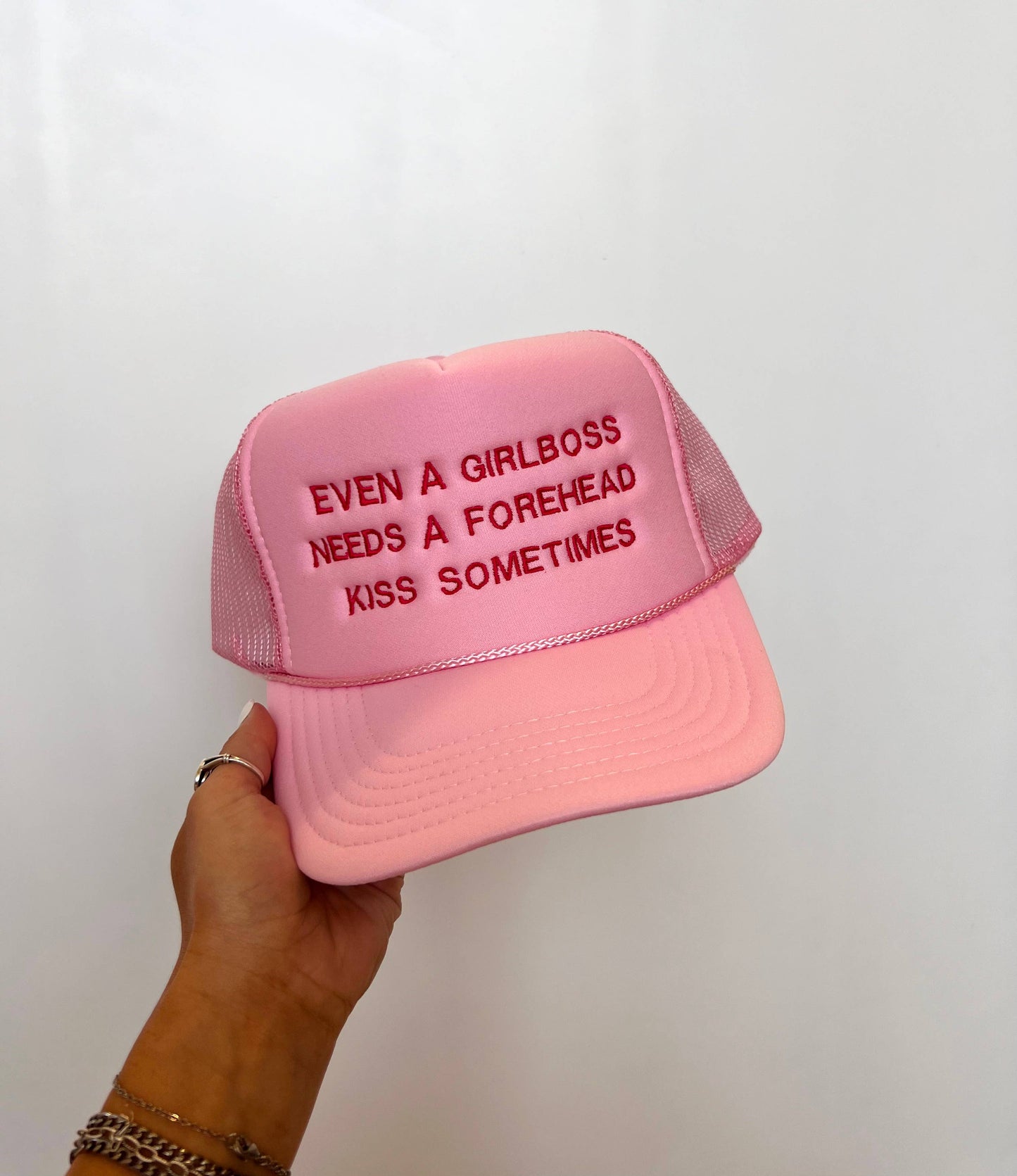 Girlboss Forehead Kiss Trucker Hat