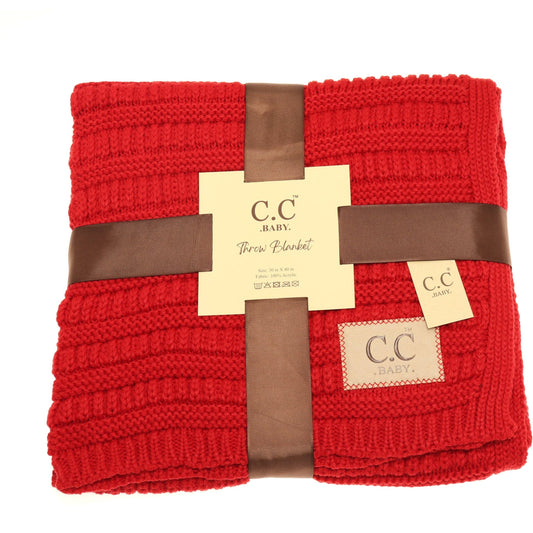 Red Baby Knitted Blanket