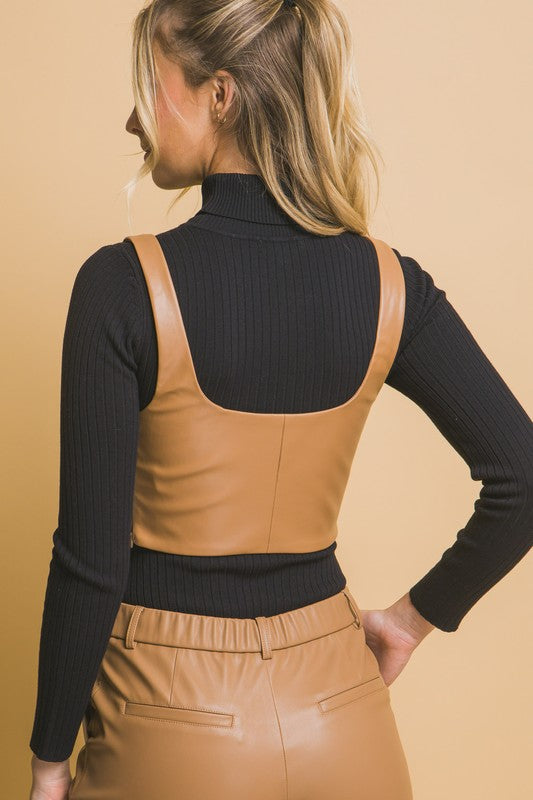 Camille Camel Corset Top