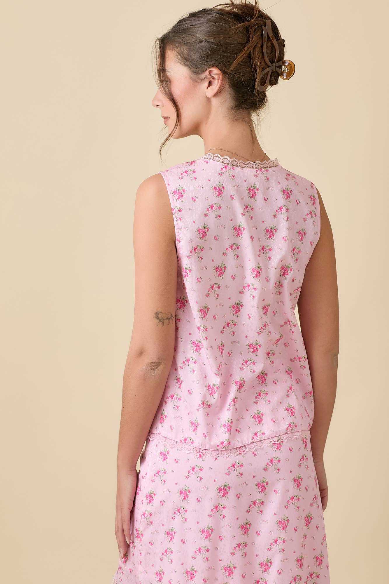 Delilah Floral Lace Vest Top