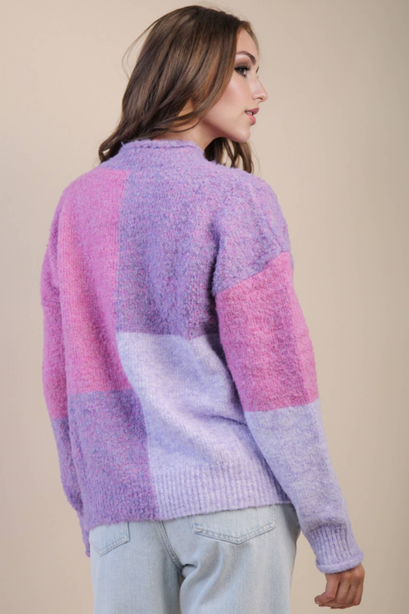 Polly Purple Cozy Knit Sweater