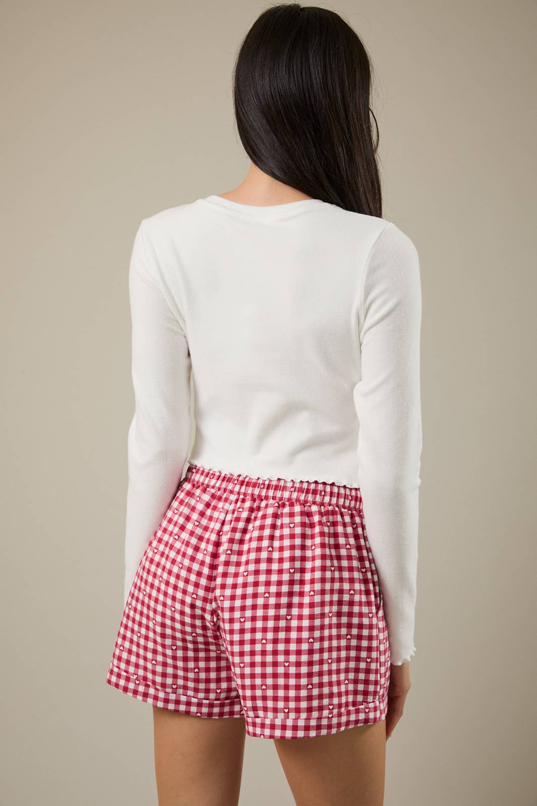 Heart Embroidered Knit Top