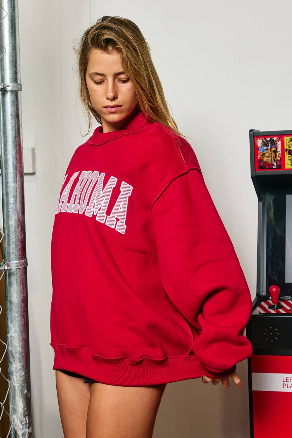 'OKLAHOMA' Mock Neck Sweatshirt