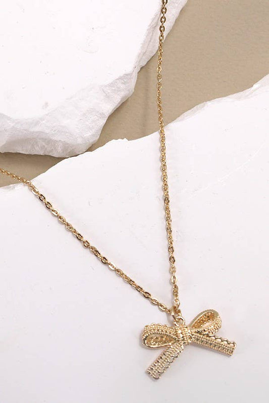 Bow Pendant Necklace