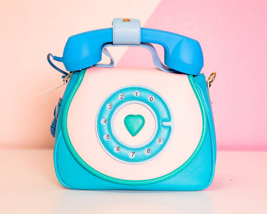 Ring Ring Phone Blue Handbag