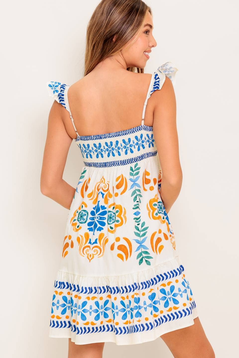 Riviera Ruffle Mini Dress