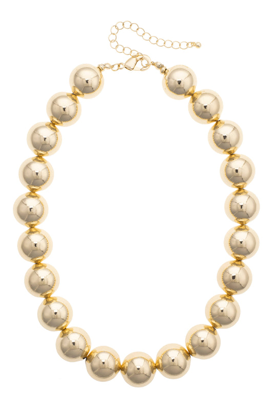 Marjorie Beaded Necklace: Gold