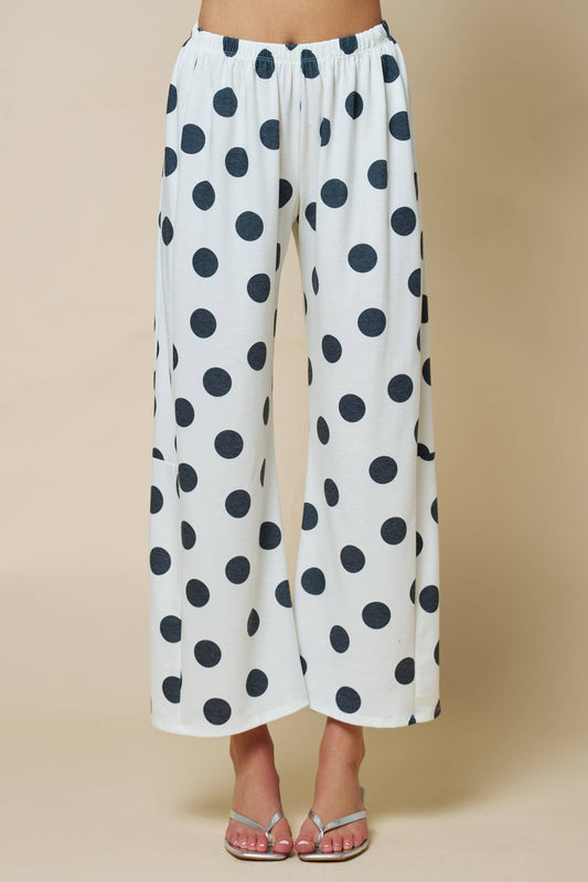 Polka Dot Wide Leg Pants