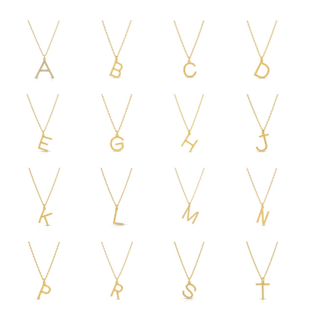 Delicate Gold Initial Pendant