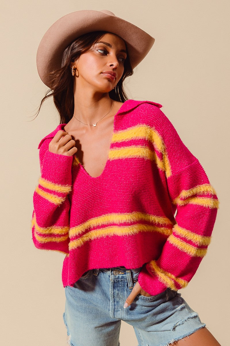 Sunshine Stripes Sweater Top