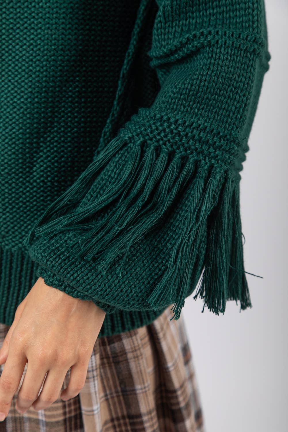 Fringe Sleeve Cozy Sweater