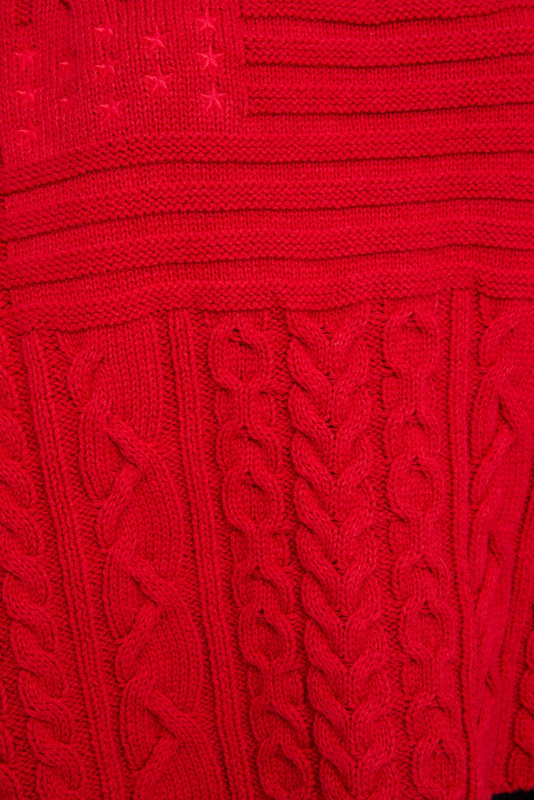 Cozy Red Flag Sweater