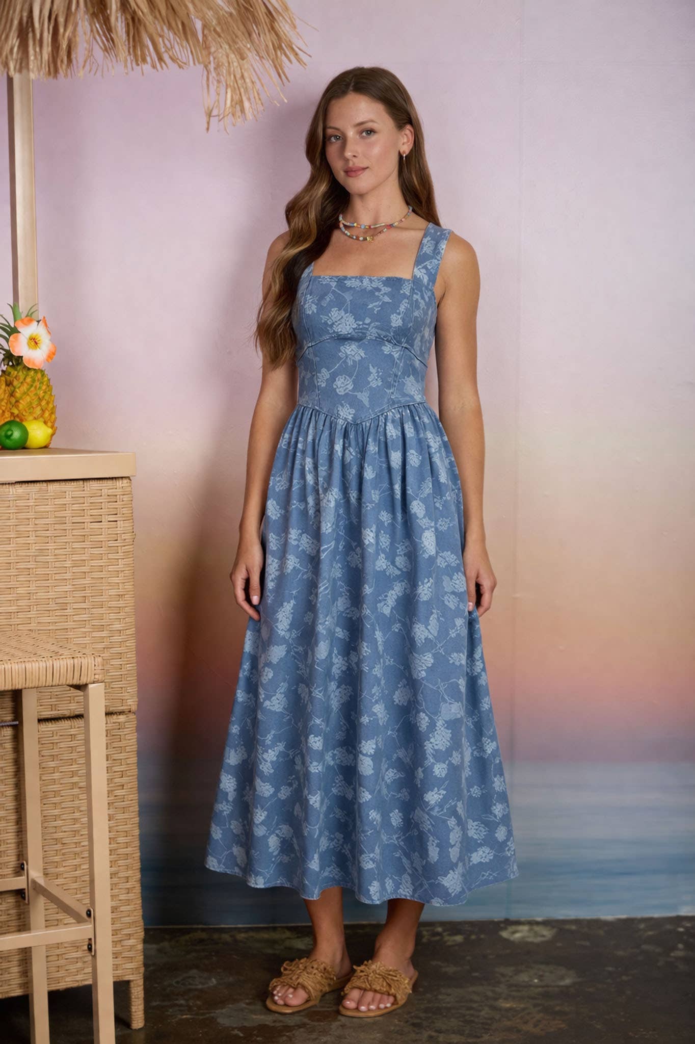 Denim & Daisies Midi Dress