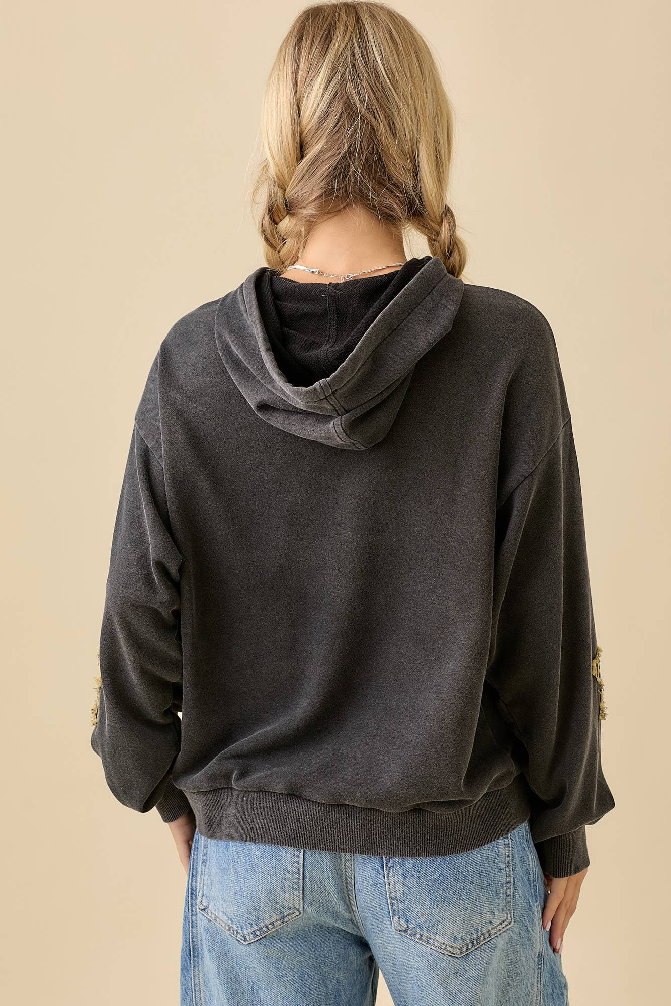 Leopard Star Patch Hoodie