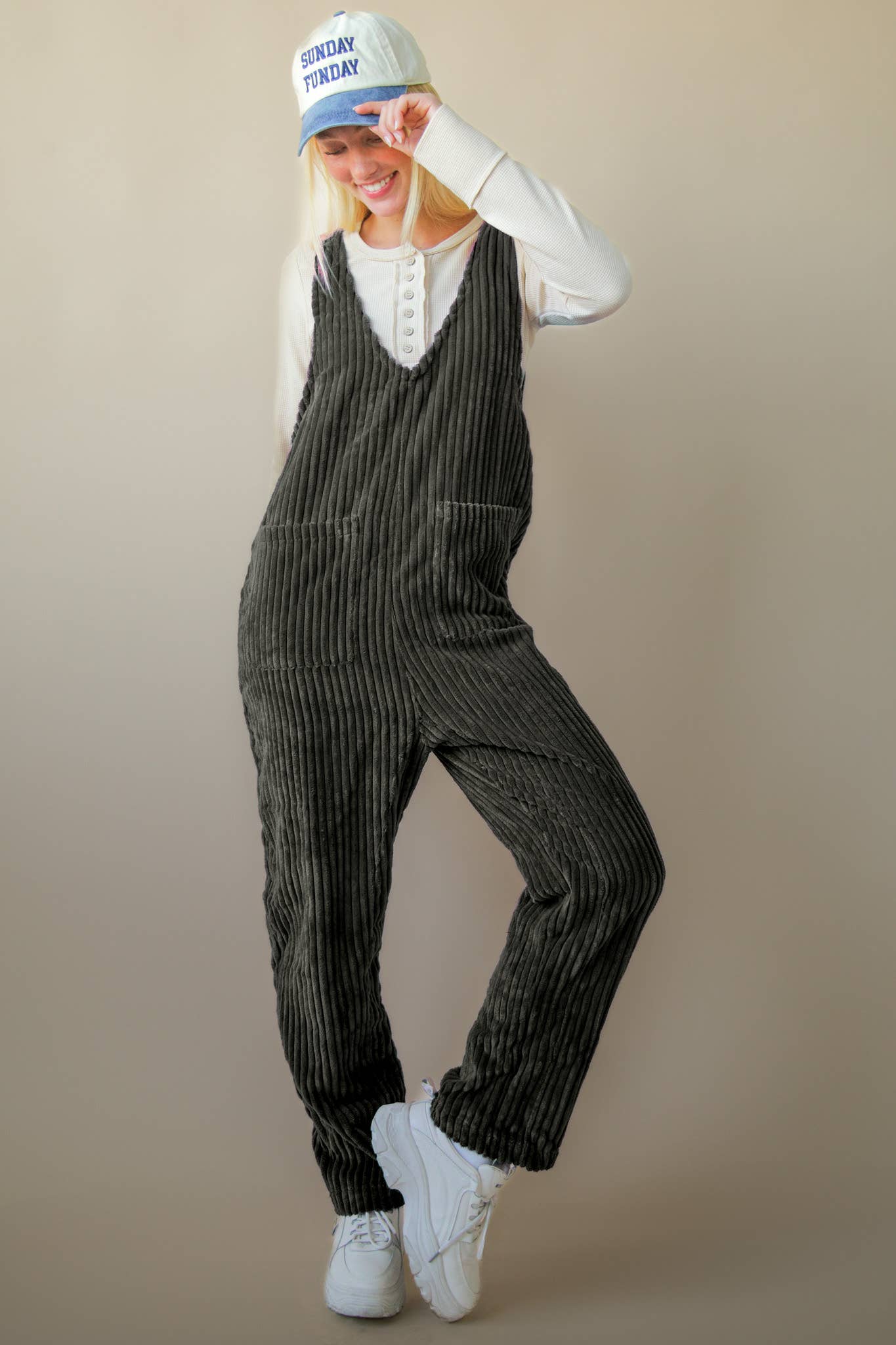 Brick Corduroy Jumpsuit