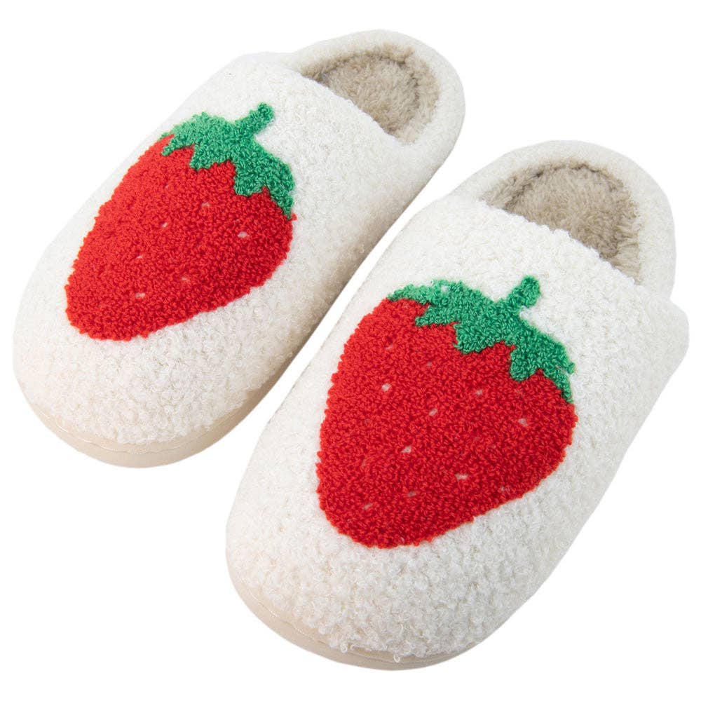 Large Strawberry Slippers