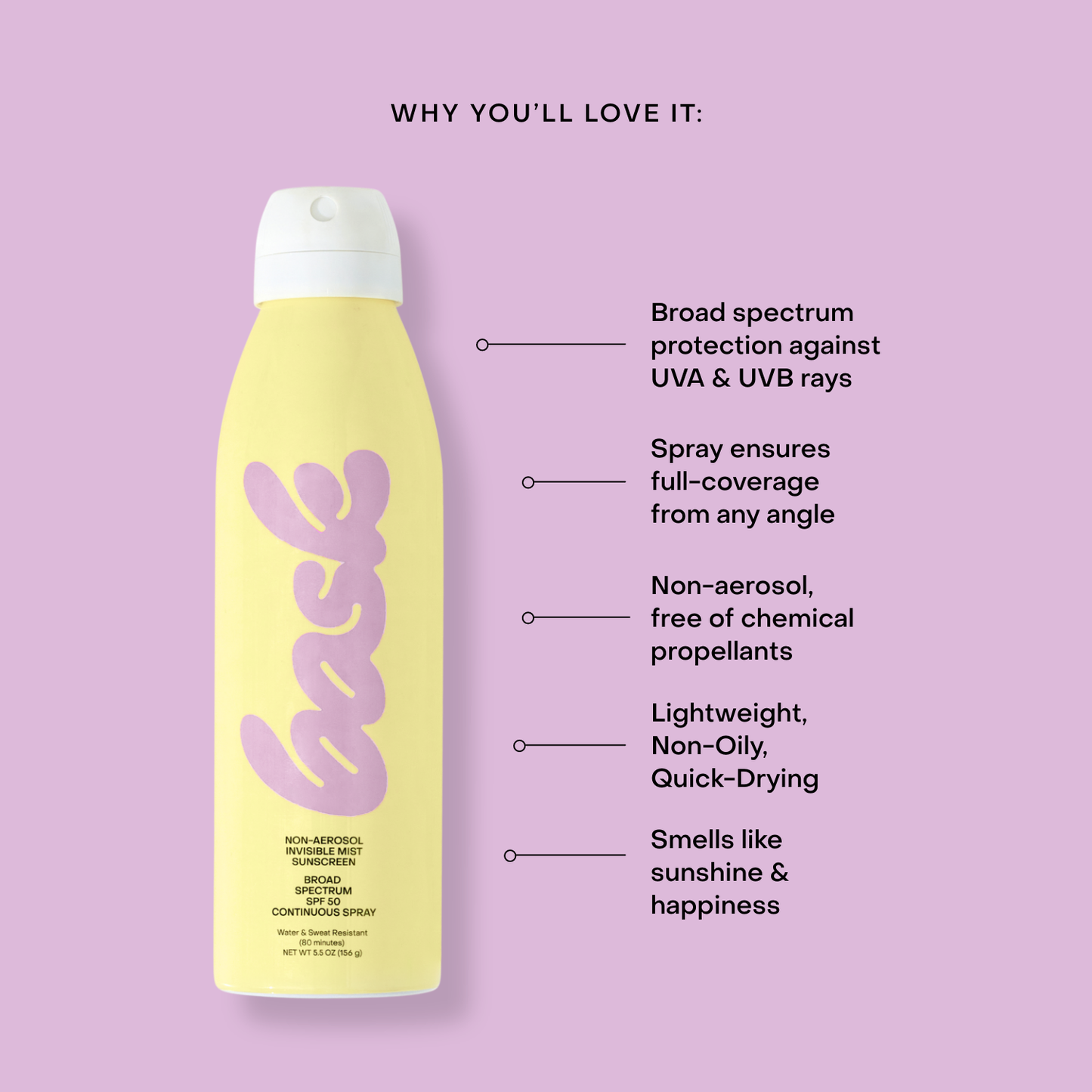 Bask SPF 50 Spray Sunscreen