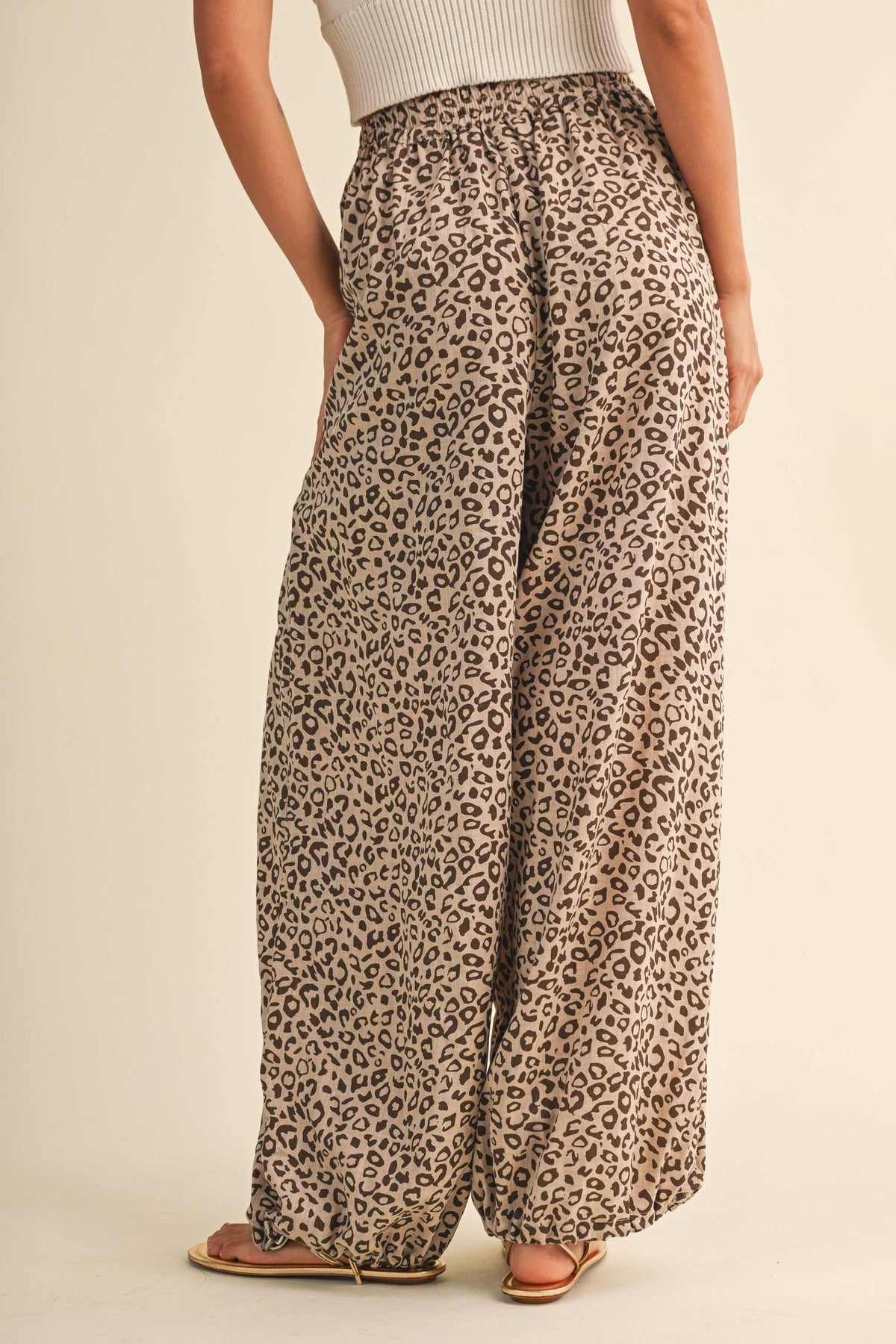 Leopard Gauze Balloon Pants