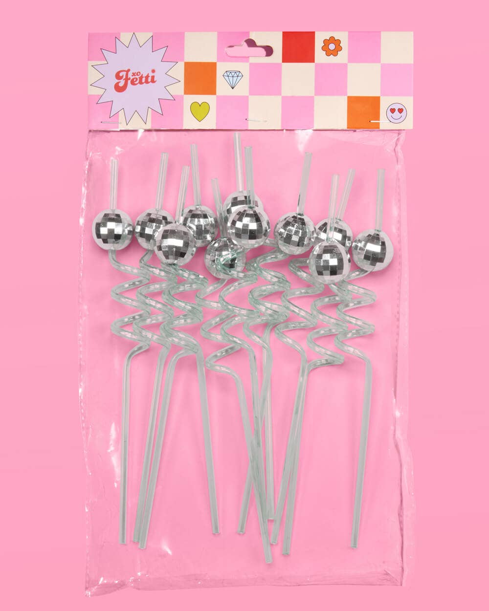 Turquoise Disco Straws