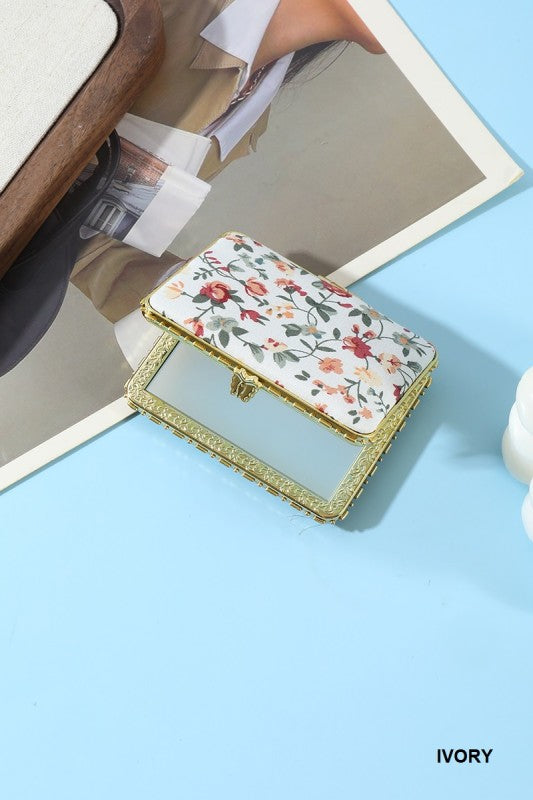 Floral Folding Mini Mirror
