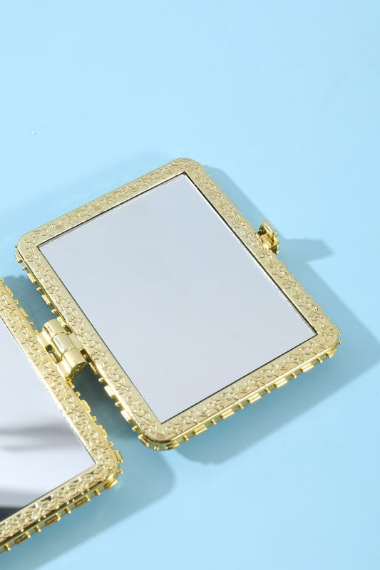Floral Folding Mini Mirror