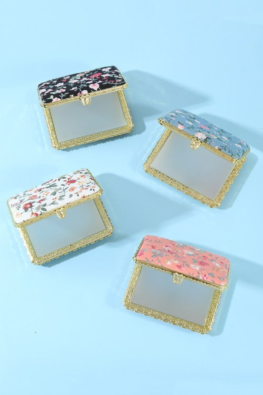 Floral Folding Mini Mirror