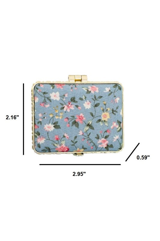 Floral Folding Mini Mirror