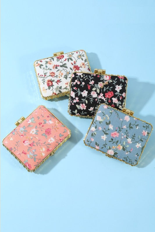 Floral Folding Mini Mirror