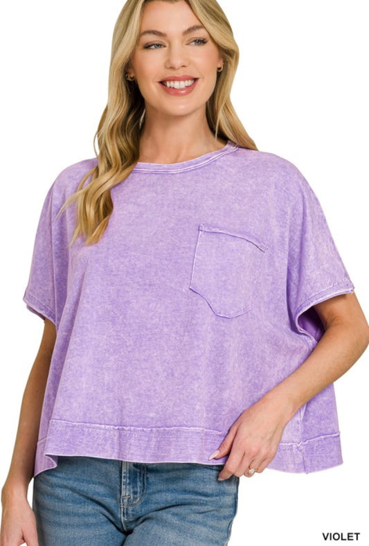 Violet Pocket Top