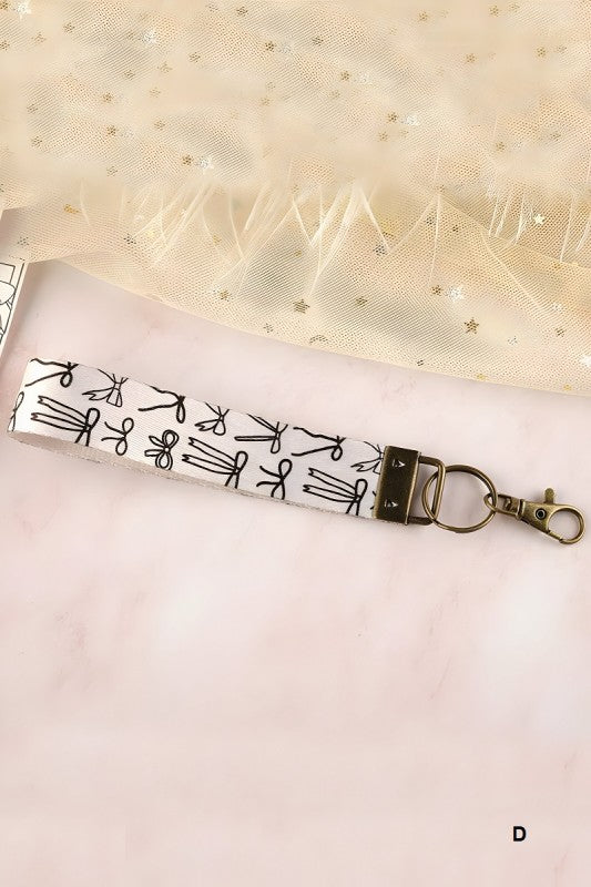 Bow Wristlet Keychain