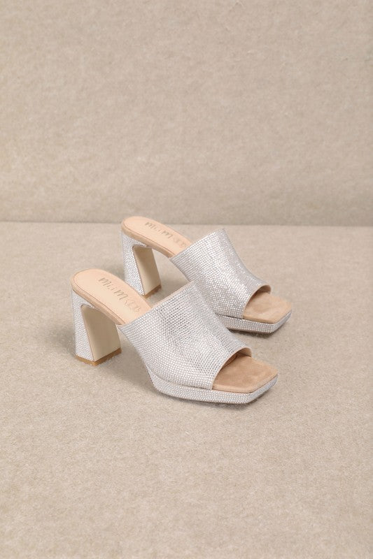 Amber Embellished Platform Sandals