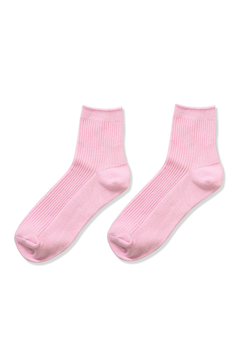 Ribbed Crew Socks