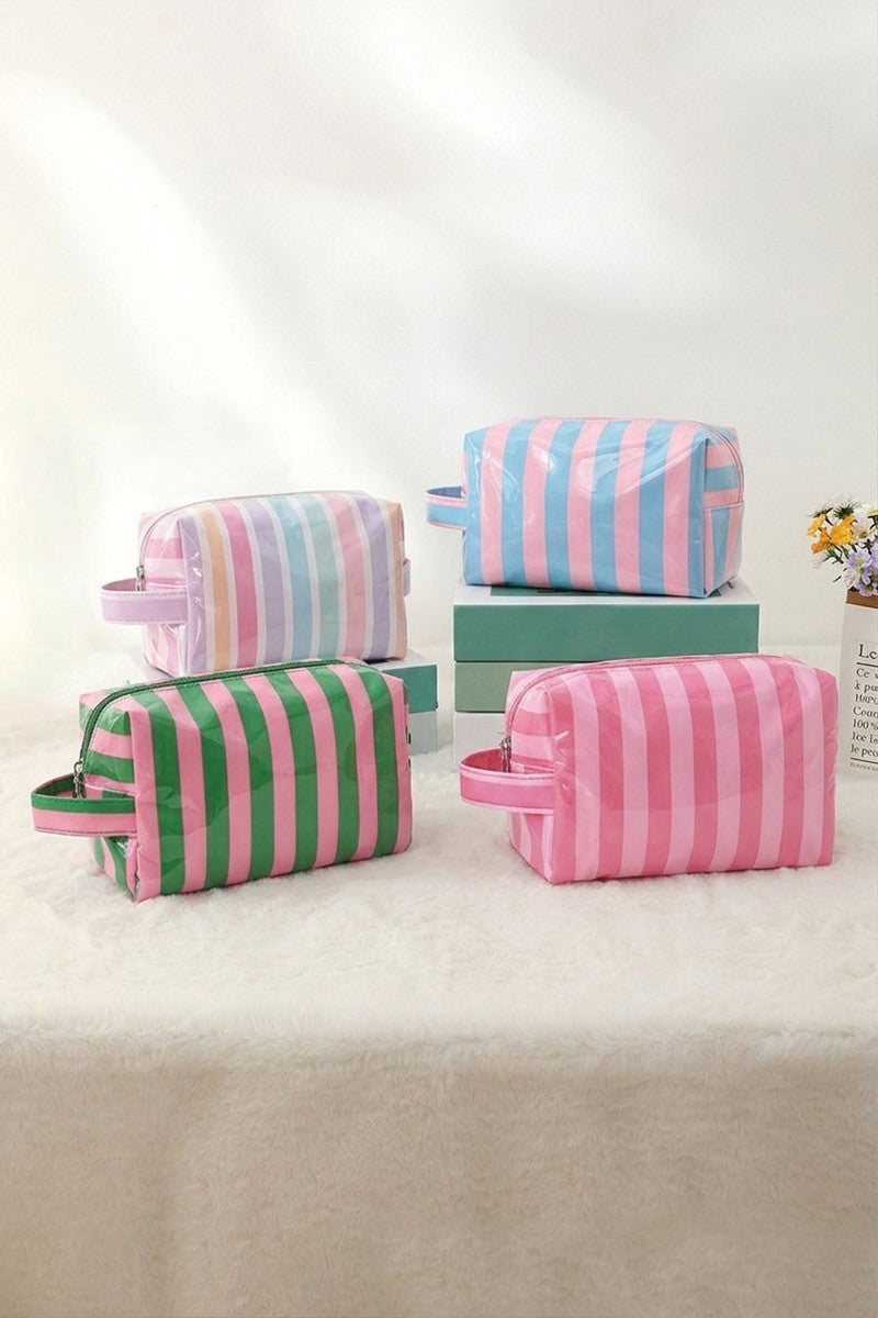 Striped Cosmetic Bag