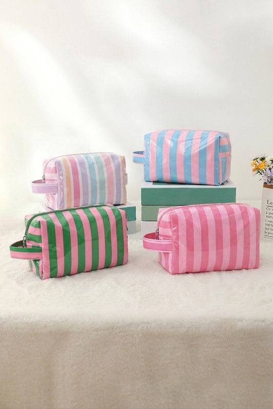 Striped Cosmetic Bag