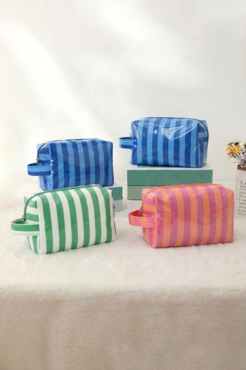 Striped Cosmetic Bag