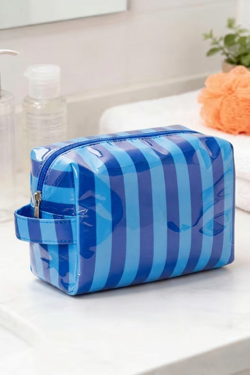 Striped Cosmetic Bag