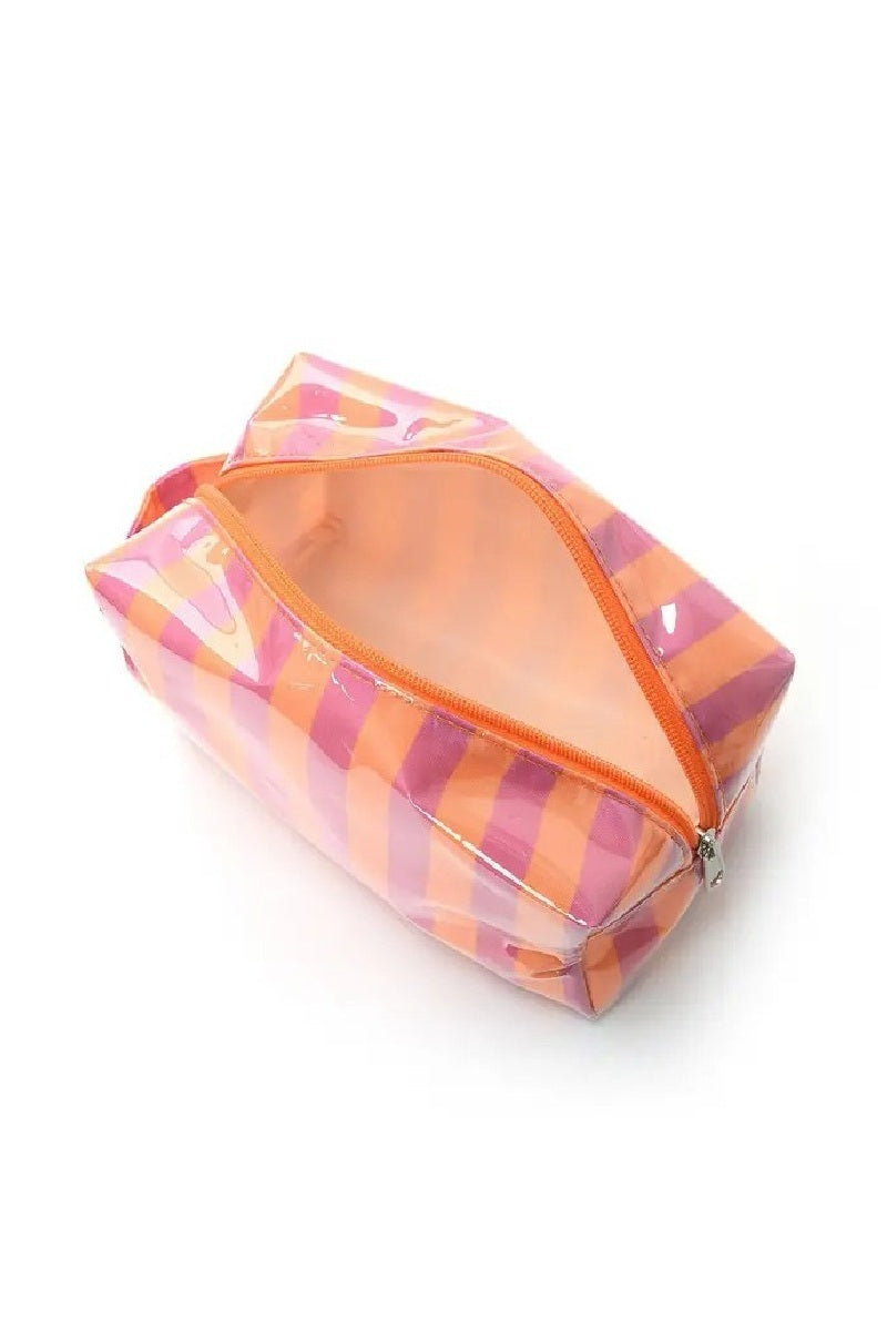 Striped Cosmetic Bag