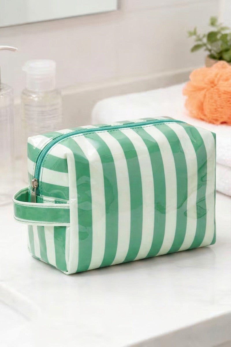 Striped Cosmetic Bag