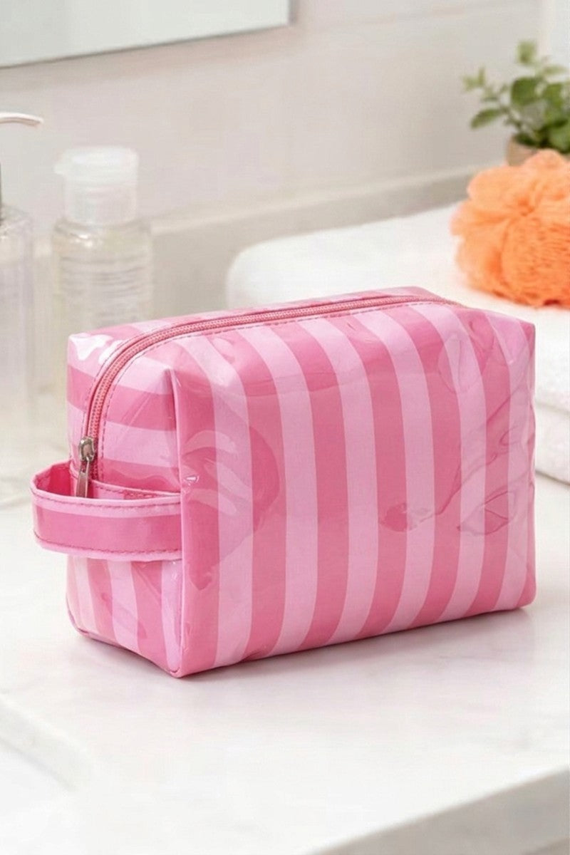Striped Cosmetic Bag
