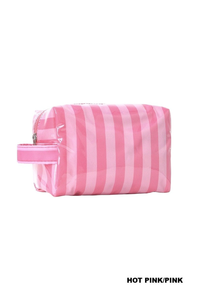 Striped Cosmetic Bag