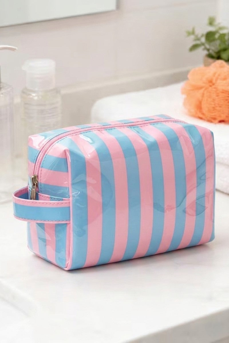 Striped Cosmetic Bag