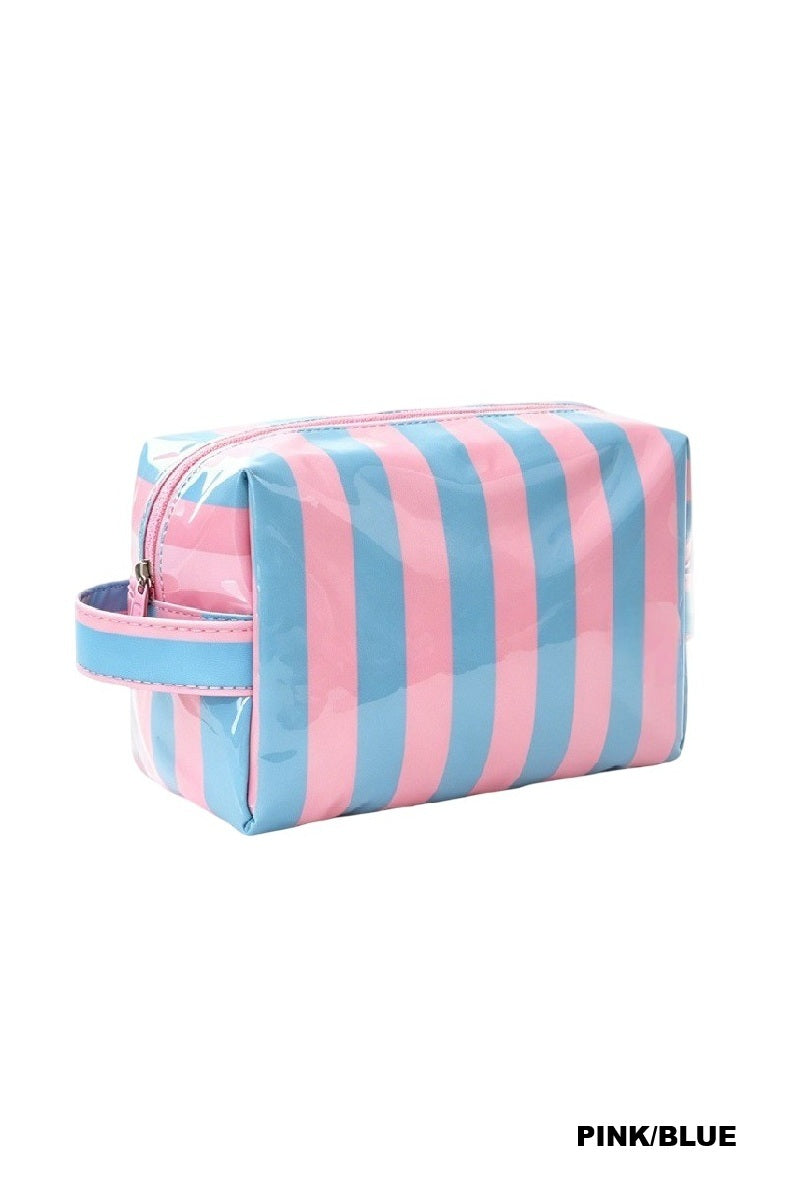 Striped Cosmetic Bag