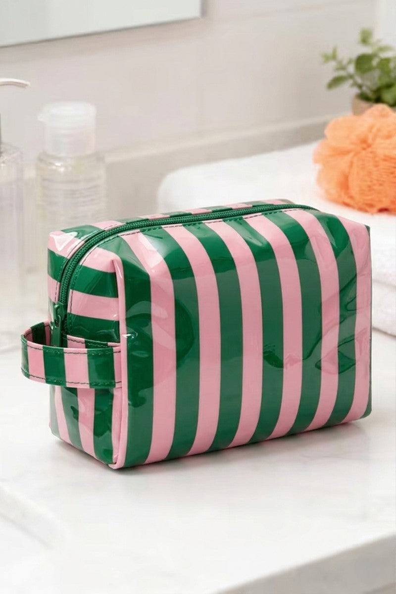 Striped Cosmetic Bag