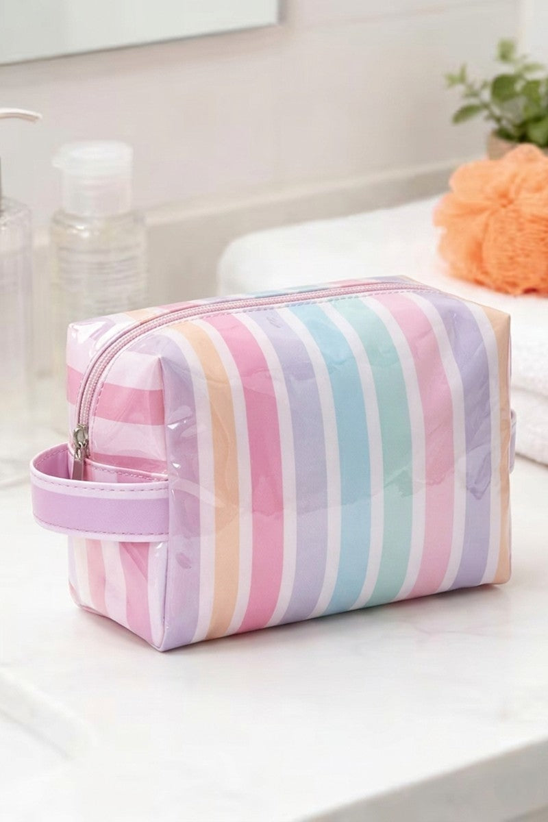 Striped Cosmetic Bag