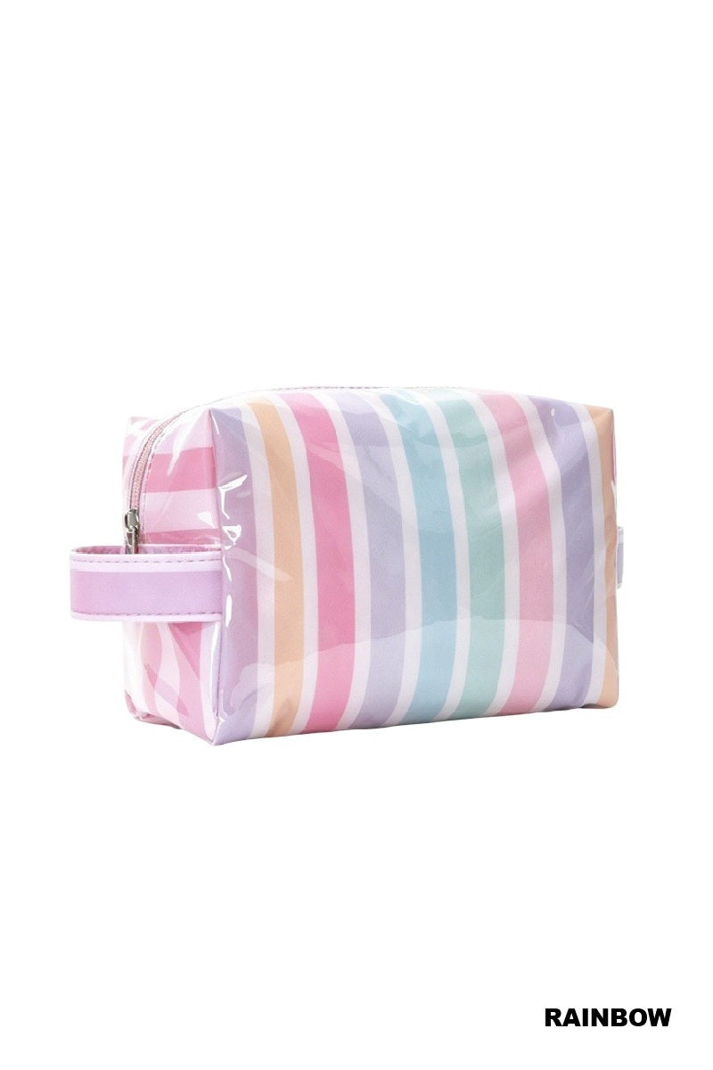 Striped Cosmetic Bag