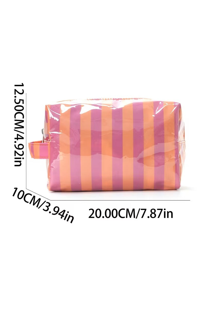 Striped Cosmetic Bag