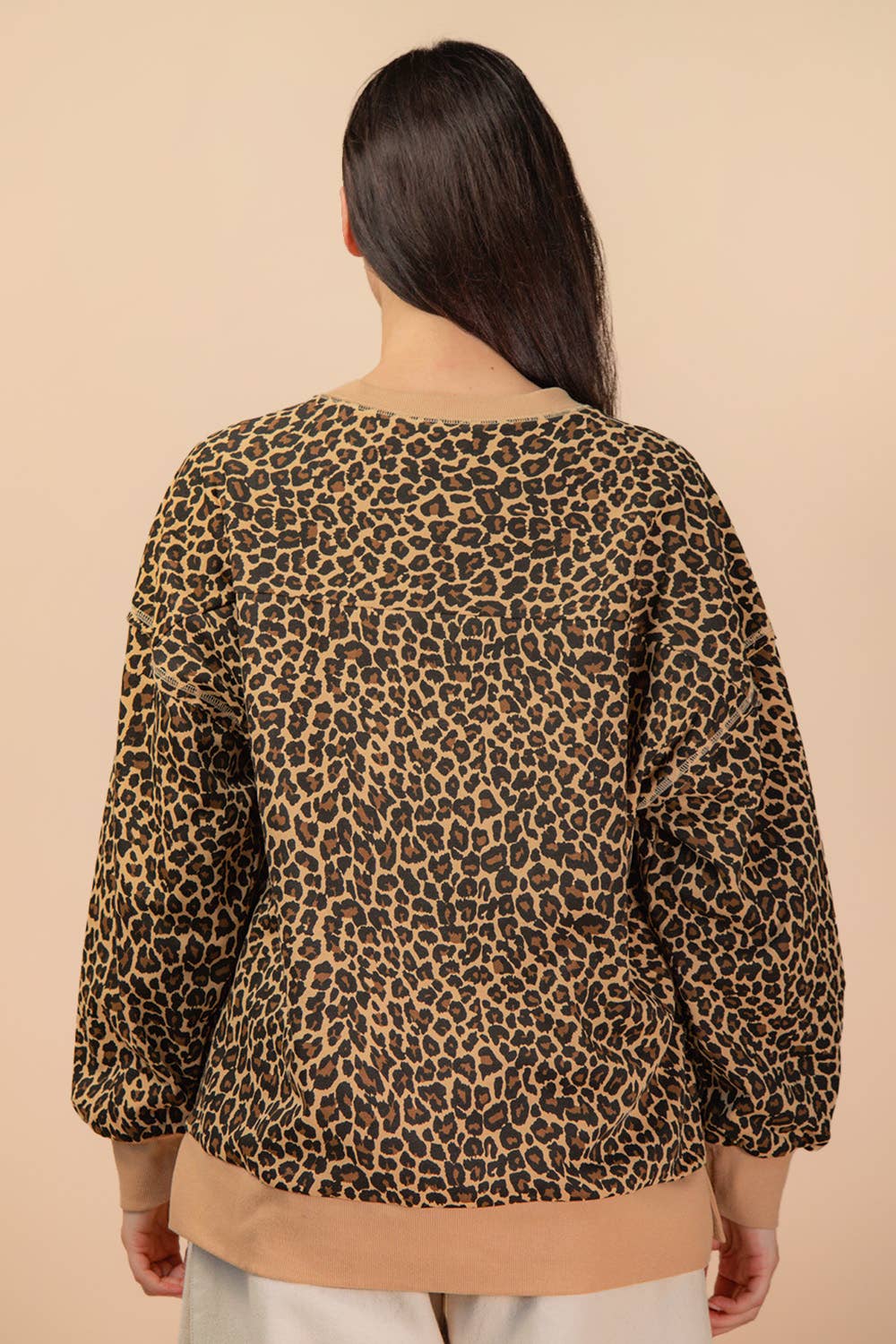 Leopard Printed Knit Top