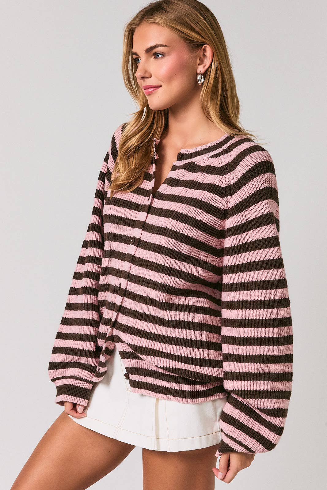 Candy Stripe Sweater Cardigan