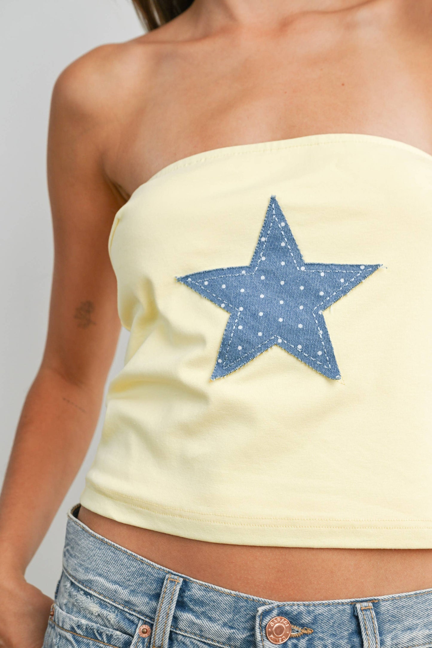 Star Applique Tube Top